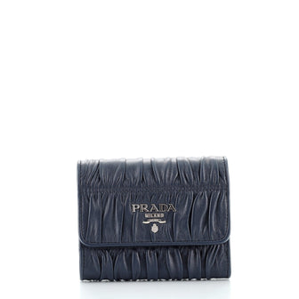 Prada Trifold Wallet Nappa Gaufre Compact