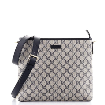 Gucci Zip Top Messenger Bag GG Coated Canvas Medium