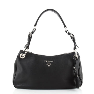 Prada Belted Zip Shoulder Bag Vitello Daino Medium