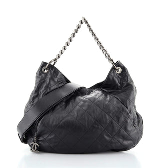 Chanel Coco Pleats Hobo Quilted Calfskin Large
