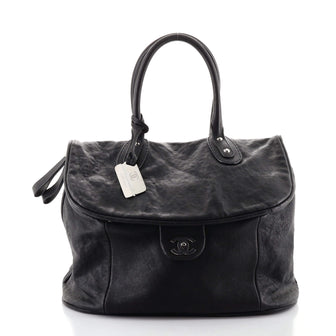 Chanel ID Tag Front Pocket Tote Calfskin Medium