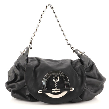 Christian Dior Jazz Club Shoulder Bag Leather Large