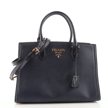 Prada Convertible Open Tote Saffiano with Soft Calf Medium