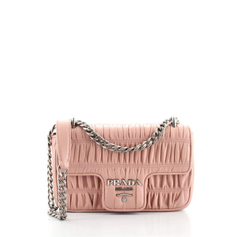 Prada Chain Flap Shoulder Bag Nappa Gaufre Medium
