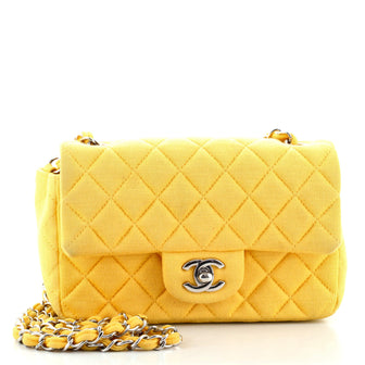 Chanel Classic Single Flap Bag Quilted Jersey Mini