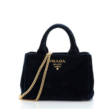 Prada Convertible Open Tote Velvet Mini