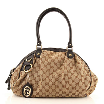 Gucci Sukey Boston Bag GG Canvas