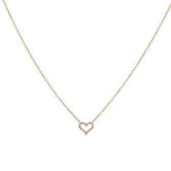 Tiffany & Co. Sentimental Heart Pendant Necklace 18K Rose Gold and Diamond Extra Mini