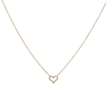 Tiffany & Co. Sentimental Heart Pendant Necklace 18K Rose Gold and Diamond Extra Mini