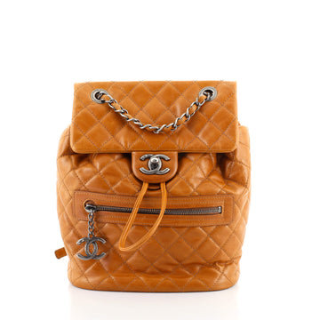 Chanel Mountain Backpack Quilted Glazed Calfskin Small