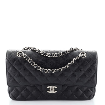 Chanel Classic Double Flap Bag Quilted Caviar Medium