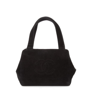 Chanel Vintage CC Clasp Shoulder Bag Velvet Small