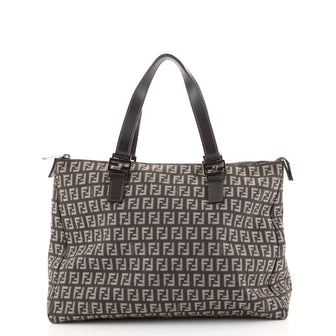 Fendi Vintage Zip Tote Zucchino Canvas Medium