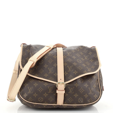 Louis Vuitton Saumur Handbag Monogram Canvas 30