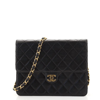 Chanel Vintage Clutch with Chain Quilted Leather Small