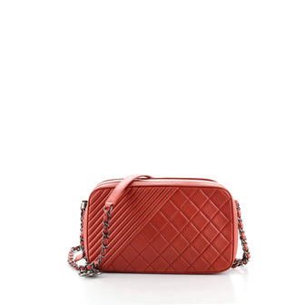 Chanel Coco Boy Camera Bag Quilted Leather Large