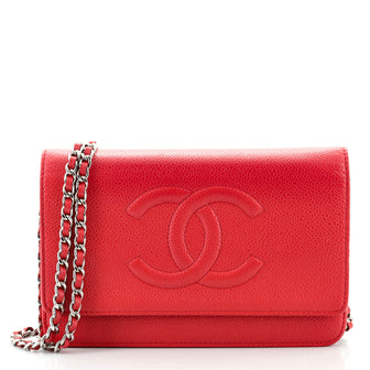 Chanel Timeless Wallet on Chain Caviar