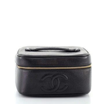 Chanel Vintage Timeless Cosmetic Case Caviar Medium