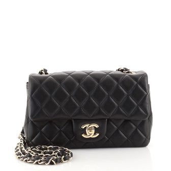 Chanel Classic Single Flap Bag Quilted Lambskin Mini
