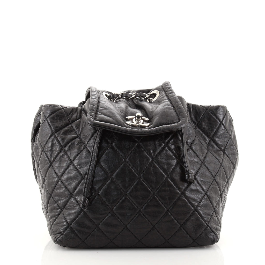 CHANEL, Bags, Chanel Dark Red Quilted Lambskin Leather Backpack Bag
