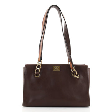 Chanel Vintage Lock Shoulder Bag Leather Medium