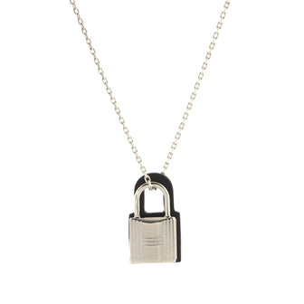 Hermes Cadenas Lock Pendant Necklace Metal