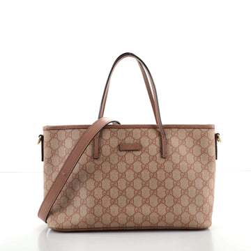 Gucci Convertible Zip Tote GG Coated Canvas Medium