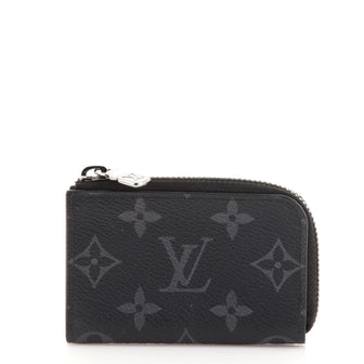 Louis Vuitton Zip Coin Purse Monogram Eclipse Canvas