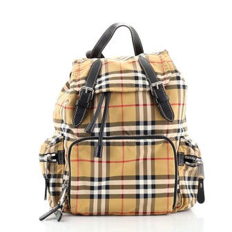 Burberry Rucksack Backpack Vintage Check Nylon Medium
