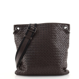 Bottega Veneta Flat Messenger Bag Intrecciato Nappa Small