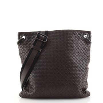 Bottega Veneta Flat Messenger Bag Intrecciato Nappa Small