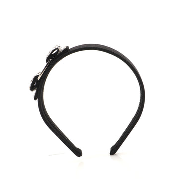 Salvatore Ferragamo Vara Headband Crystal Embellished Fabric