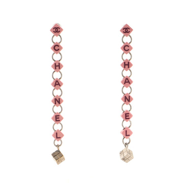 Chanel CC Letters Drop Earrings Resin and Metal
