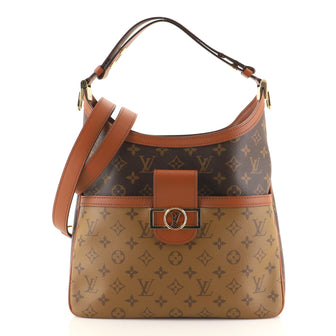 Louis Vuitton Dauphine Hobo Reverse Monogram Canvas MM