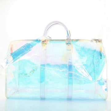 Louis Vuitton Keepall Bandouliere Bag Limited Edition Monogram Prism PVC 50