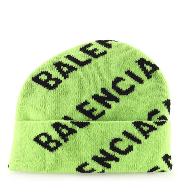 Balenciaga Logo Beanie Wool