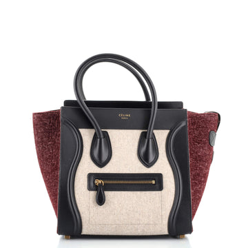 Celine Tricolor Luggage Bag Felt Micro