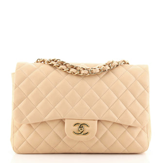 Chanel Classic Double Flap Bag Quilted Lambskin Jumbo