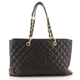 Chanel Grand Shopping Tote Quilted Caviar XL