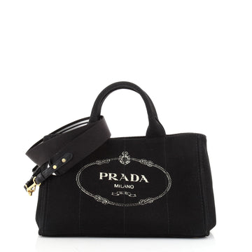 Prada Canapa Convertible Tote Canvas Medium