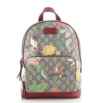 Gucci Zip Pocket Backpack Tian Print GG Coated Canvas Small