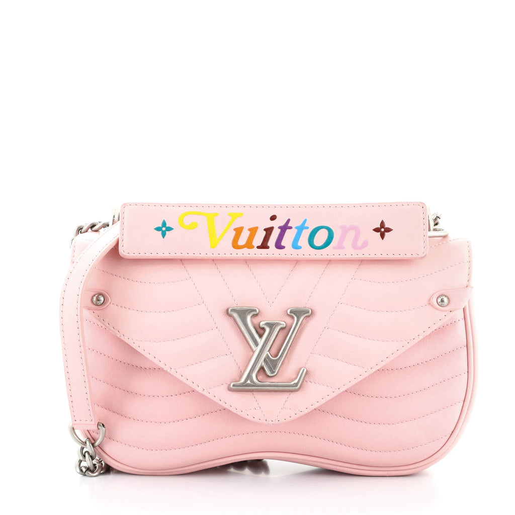 Louis Vuitton New Wave Chain Bag Quilted Leather PM Pink 1597471