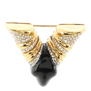 Louis Vuitton The Great Essential Brooch Crystal Embellished Metal with Enamel