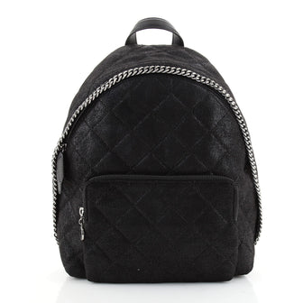 Stella McCartney Falabella Front Pocket Backpack Quilted Shaggy Deer Small