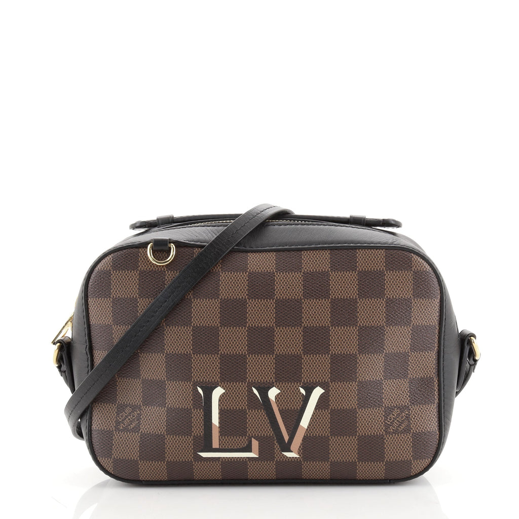 Louis Vuitton, Bags, Louis Vuitton Santa Monica Crossbody Bag Damier  Black Brown