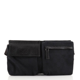 Gucci Vintage Double Belt Bag GG Canvas