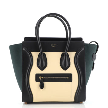 Celine Tricolor Luggage Bag Leather Micro