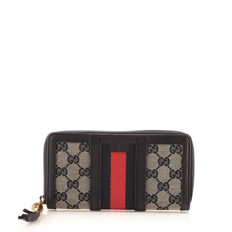 Gucci Rania Web Zip Around Wallet GG Canvas