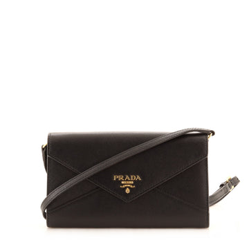 Prada Envelope Wallet on Strap Saffiano Leather