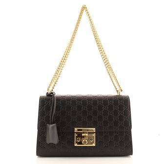 Gucci Padlock Shoulder Bag Guccissima Leather Medium